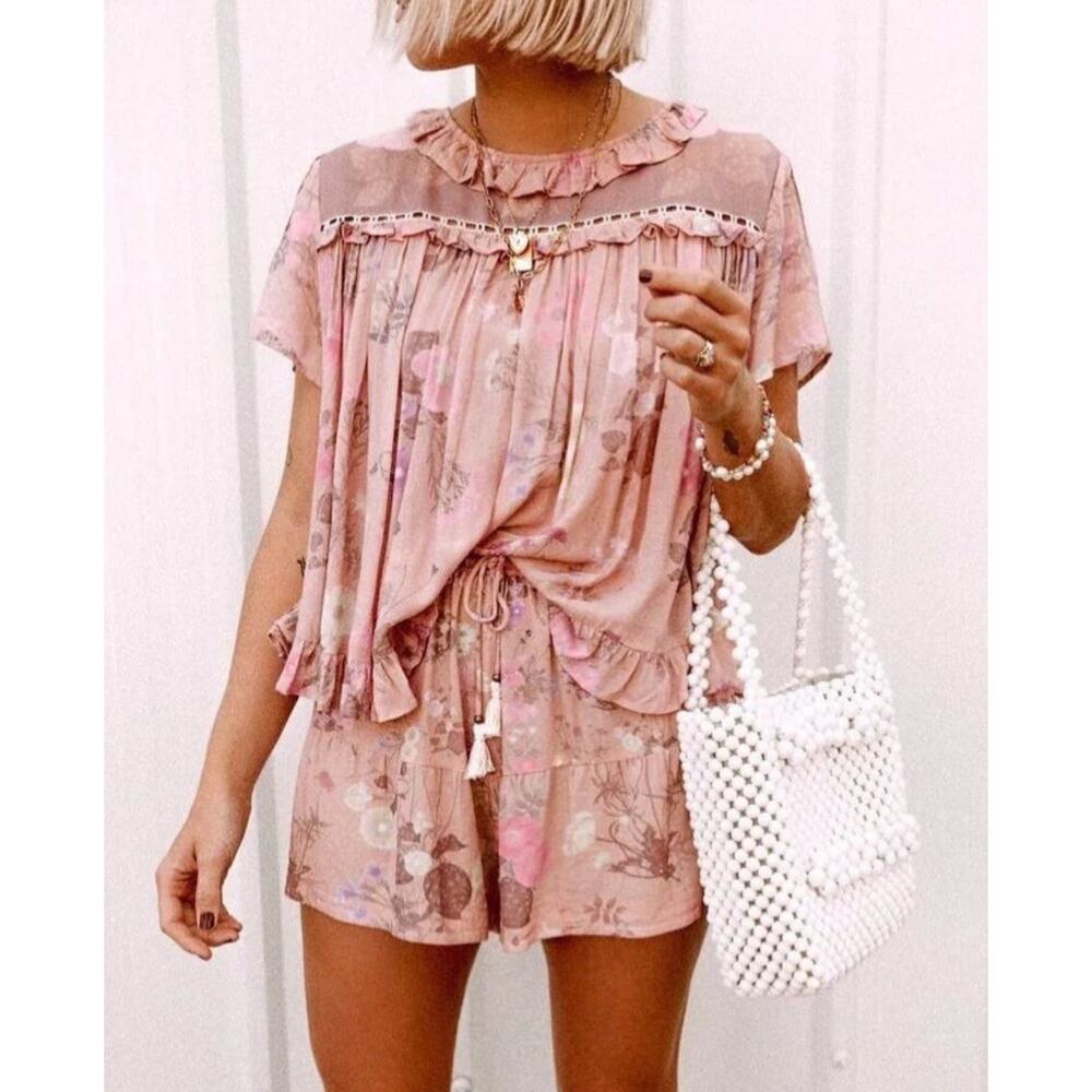 Spell and the Gypsy L pink Wild Bloom blouse - Picture 8 of 9
